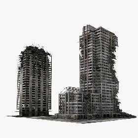 Ruined Buildings Collection 4 3D model